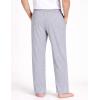image:imageMens Pajama Pants with Short Length 27 Inseam Soft Lightweight Lounge Sleep Pants with Pockets and FlyGrey