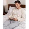 image:imageMens Pajama Pants with Short Length 27 Inseam Soft Lightweight Lounge Sleep Pants with Pockets and FlyGrey