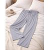 image:imageMens Pajama Pants with Short Length 27 Inseam Soft Lightweight Lounge Sleep Pants with Pockets and FlyGrey