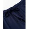image:imageMens Pajama Pants with Short Length 27 Inseam Soft Lightweight Lounge Sleep Pants with Pockets and FlyNavy
