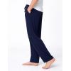 image:imageMens Pajama Pants with Short Length 27 Inseam Soft Lightweight Lounge Sleep Pants with Pockets and FlyNavy