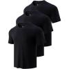 image:image3 Pack Mens Bamboo Viscose T Shirts Ultra Soft Breathable Bamboo Undershirts for Men Cooling Lounge TeesBlackBlackBlack