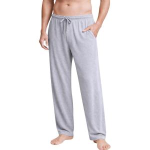 image:imageMens Pajama Pants with Short Length 27 Inseam Soft Lightweight Lounge Sleep Pants with Pockets and FlyGrey