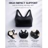 image:image2Pack High Impact Sports Bra for Women Sewnin Pads Molded Cups Adjustable Straps for Running Gym WorkoutBlackGray