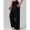 image:imageLiberty Pro Petite Womens Pajama Pants 26 Inseam  Lightweight Ankle Length Wide Leg High Waisted Lounge Pants with PocketsBlack