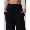 image:imageLiberty Pro Petite Womens Pajama Pants 26 Inseam  Lightweight Ankle Length Wide Leg High Waisted Lounge Pants with PocketsBlack