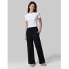 image:imageLiberty Pro Petite Womens Pajama Pants 26 Inseam  Lightweight Ankle Length Wide Leg High Waisted Lounge Pants with PocketsBlack