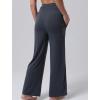 image:imageLiberty Pro Petite Womens Pajama Pants 26 Inseam  Lightweight Ankle Length Wide Leg High Waisted Lounge Pants with PocketsCharcoal