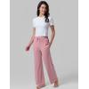 image:imageLiberty Pro Petite Womens Pajama Pants 26 Inseam  Lightweight Ankle Length Wide Leg High Waisted Lounge Pants with PocketsDusty Rose