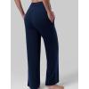 image:imageLiberty Pro Petite Womens Pajama Pants 26 Inseam  Lightweight Ankle Length Wide Leg High Waisted Lounge Pants with PocketsNavy