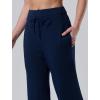 image:imageLiberty Pro Petite Womens Pajama Pants 26 Inseam  Lightweight Ankle Length Wide Leg High Waisted Lounge Pants with PocketsNavy