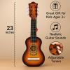image:image23 Acoustic Guitar Kids 6 String Toy Guitar  Realistic Steel Strings  Beginner Practice First Musical Instrument for Children Toddlers NaturalAmber