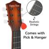 image:image23 Acoustic Guitar Kids 6 String Toy Guitar  Realistic Steel Strings  Beginner Practice First Musical Instrument for Children Toddlers NaturalCherry Sunburst