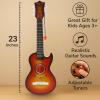image:image23 Acoustic Guitar Kids 6 String Toy Guitar  Realistic Steel Strings  Beginner Practice First Musical Instrument for Children Toddlers NaturalCherry Sunburst
