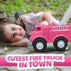 image:imageLiberty Imports Big Plastic Toy Fire Truck for Toddlers Boys and Girls  Pink Fireman Engine Vehicle with Rescue Ladders for Indoor and Outdoor Imaginative Play PinkPink