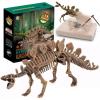 image:imageDig amp Discover Dino Triceratops Dinosaur Skeleton 3D Fossil Bones Excavation Science Educational Toy Kit for Kids ChildrenStegosaurus