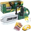 image:imageKids Electric Chainsaw Toy Tool Pretend Play Set with Safety Goggles Work Gloves  Rotating Chain and Realistic Sound Effects