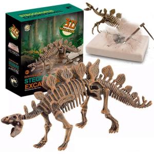 image:imageDig amp Discover Dino Triceratops Dinosaur Skeleton 3D Fossil Bones Excavation Science Educational Toy Kit for Kids ChildrenStegosaurus