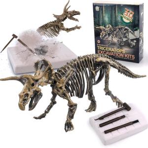 image:imageDig amp Discover Dino Triceratops Dinosaur Skeleton 3D Fossil Bones Excavation Science Educational Toy Kit for Kids ChildrenTriceratops