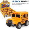 image:image12 Pack in Box Chubby School Bus Model Toys  4 inches Classic Long Nose Friction Powered 360 Rotation Vehicles  Ideal Gift Party Favors for Kids 1 Dozen