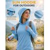 image:imageLiberty Pro Womens Sun Shirts UV Protection Long Sleeve Lightweight Quick Dry Hoodie with Thumbholes for Hiking FishingBlue