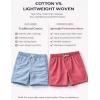 image:image3 Pack Mens 8 Chino Walking Shorts Pull On Elastic Waist Drawstring Pockets Casual Lounge HybridBlueBlackWashed Red