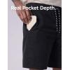 image:image3 Pack Mens 8 Chino Walking Shorts Pull On Elastic Waist Drawstring Pockets Casual Lounge HybridBlueBlackWashed Red