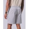 image:image3 Pack Mens 8 Chino Walking Shorts Pull On Elastic Waist Drawstring Pockets Casual Lounge HybridTeal BlueLight GrayWashed Navy