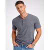 image:imageLiberty Pro 3Pack Mens Casual Henley Shirts  Comfort Soft Stretch Tees Relaxed Fit 3Button Summer TShirtsBlackNavy BlueHeather Gray