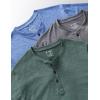 image:imageLiberty Pro 3Pack Mens Casual Henley Shirts  Comfort Soft Stretch Tees Relaxed Fit 3Button Summer TShirtsGrayBlueOlive