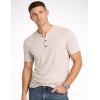 image:imageLiberty Pro 3Pack Mens Casual Henley Shirts  Comfort Soft Stretch Tees Relaxed Fit 3Button Summer TShirtsIvoryBlackHeather Gray