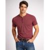 image:imageLiberty Pro 3Pack Mens Casual Henley Shirts  Comfort Soft Stretch Tees Relaxed Fit 3Button Summer TShirtsTaupeBlackBurgundy