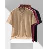 image:imageLiberty Pro 3Pack Mens Casual Henley Shirts  Comfort Soft Stretch Tees Relaxed Fit 3Button Summer TShirtsTaupeBlackBurgundy
