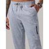image:imageLiberty Pro 2 Pack Mens Joggers for Shorter Men  29 Inseam Sweatpants with Zip Pockets Regular Fit Tapered Workout PantsGrayBlack