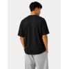 image:imageMens Oversized T Shirt Drop Shoulder Loose Fit Tee Soft Lightweight Short Sleeve Crew Neck Casual Gym Workout ShirtBlack