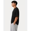 image:imageMens Oversized T Shirt Drop Shoulder Loose Fit Tee Soft Lightweight Short Sleeve Crew Neck Casual Gym Workout ShirtBlack