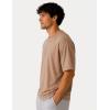image:imageMens Oversized T Shirt Drop Shoulder Loose Fit Tee Soft Lightweight Short Sleeve Crew Neck Casual Gym Workout ShirtSand