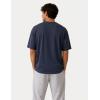 image:imageMens Oversized T Shirt Drop Shoulder Loose Fit Tee Soft Lightweight Short Sleeve Crew Neck Casual Gym Workout ShirtSlate Blue