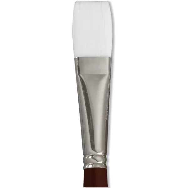 imageSax Optimium White Taklon Brushes Brights Type Long Handle Size 10 Pack of 3