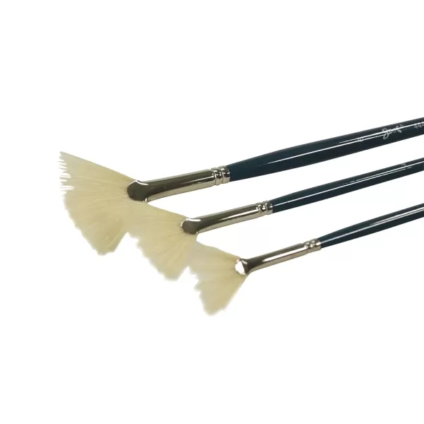imageSax White Bristle Fan Blender  Sizes 2 4 and 6  Set of 3