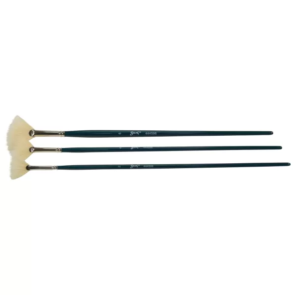 imageSax White Bristle Fan Blender  Sizes 2 4 and 6  Set of 3