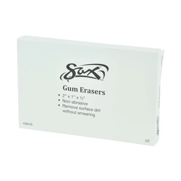 imageSax Gum Art Erasers 2 x 1 x 12 Inches Brown Pack of 12  438476