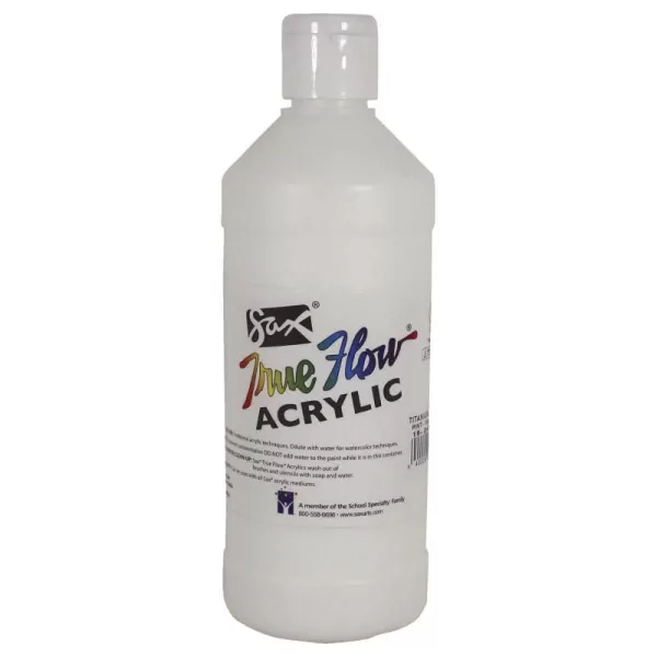 imageSax True Flow Heavy Body Acrylic Paint 1 Pint Titanium White  1572472 16 Fl Oz Pack of 1