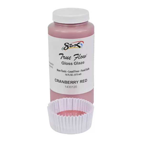 imageSax 229173 True Flow Gloss Glaze  1 Pint  Natural Clear 16 Fl Oz Pack of 1Cranberry Red