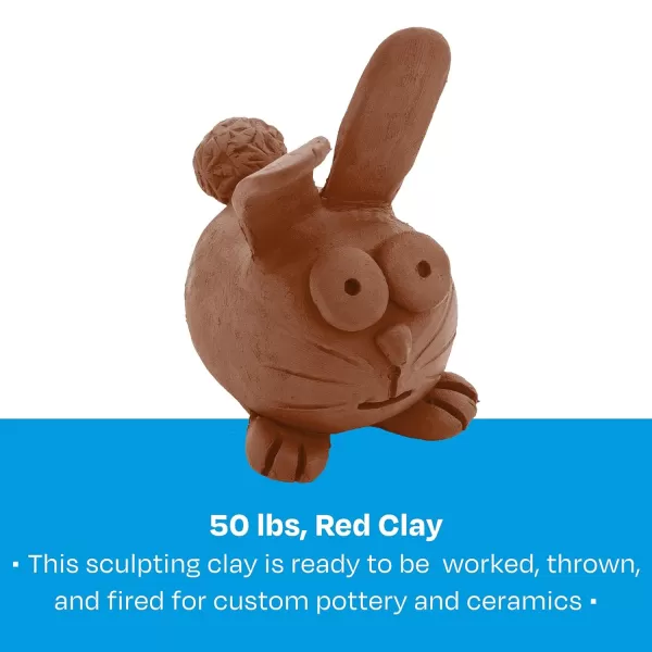 imageSax Low Fire Moist Earthenware Clay 50 Pounds Red  400237