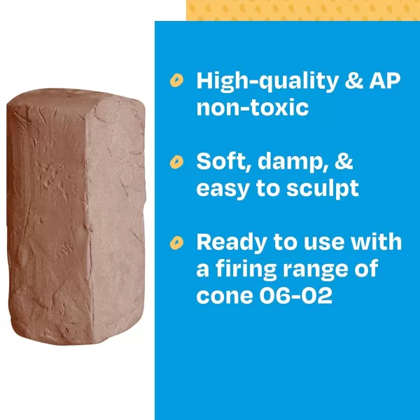 imageSax Low Fire Moist Earthenware Clay 50 Pounds Red  400237