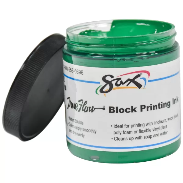 imageSax True Flow Water Soluble Block Printing Ink  8 Ounce Jar  Green
