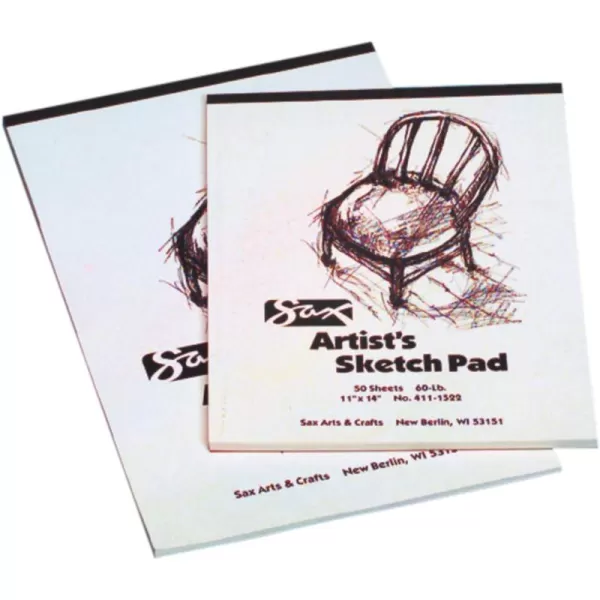 imageSax Artists Sketch Pad  9 x 12 inches  50 Sheets per Pad 60lbs  White  45369260 lbs  9 x 12 Inches