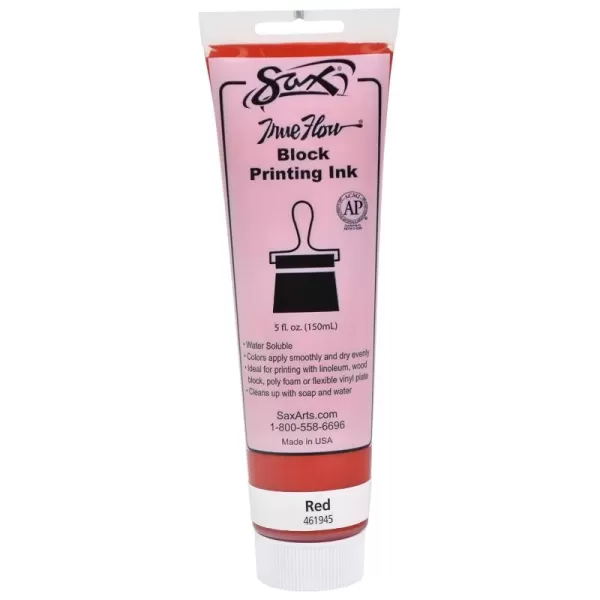 imageSax True Flow Water Soluble Block Printing Ink  5 Ounce Tube  Red  461945