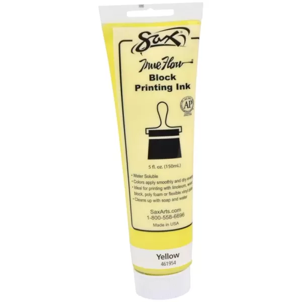imageSax True Flow Water Soluble Block Printing Ink  5 Ounce Tube  Yellow